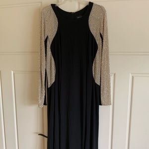 XSCAPE plus size formal gown with gorgeous beads
